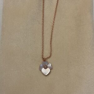Elegant Rose Gold Heart Pendant Necklace